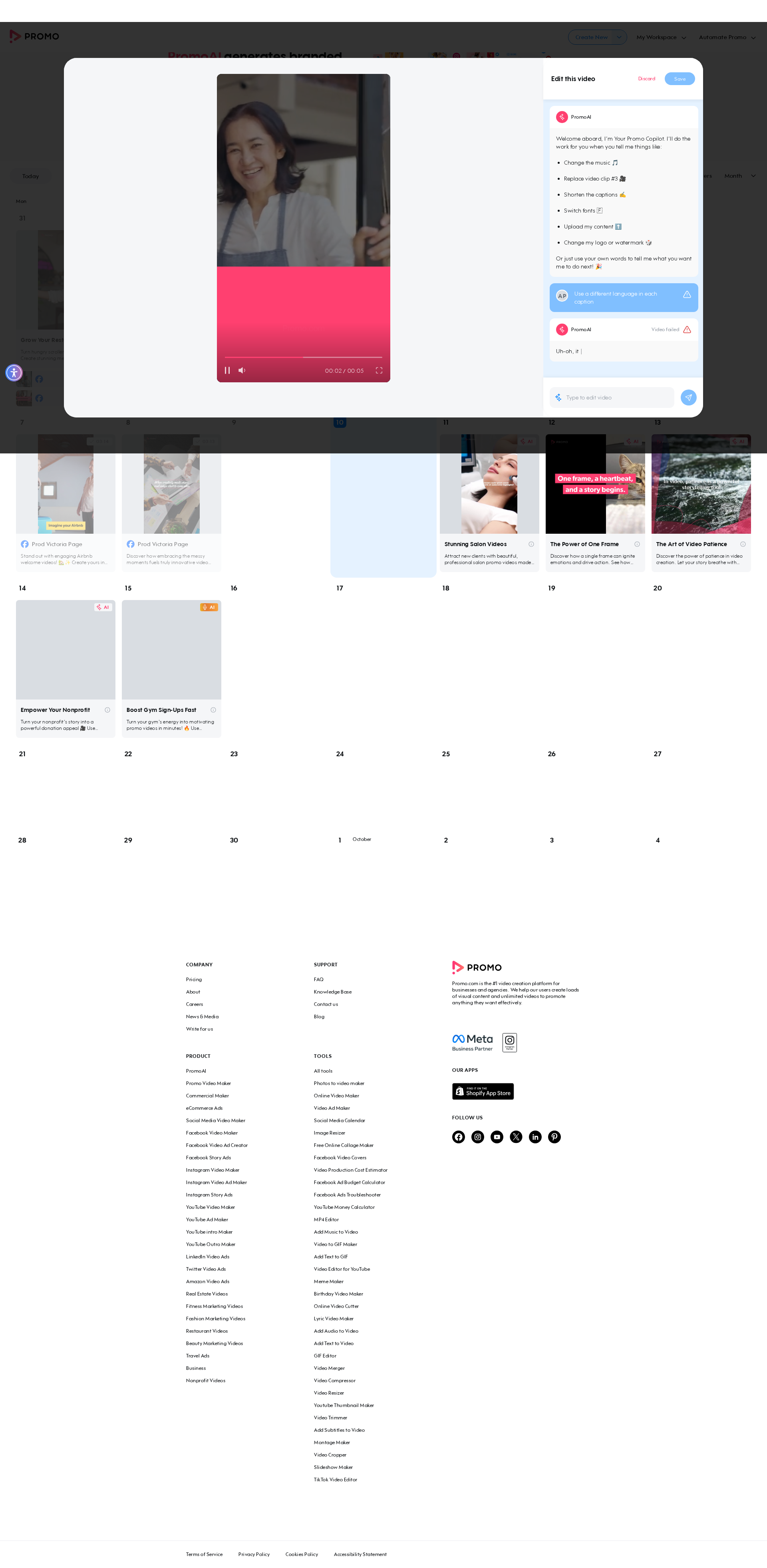 Test failure screenshot